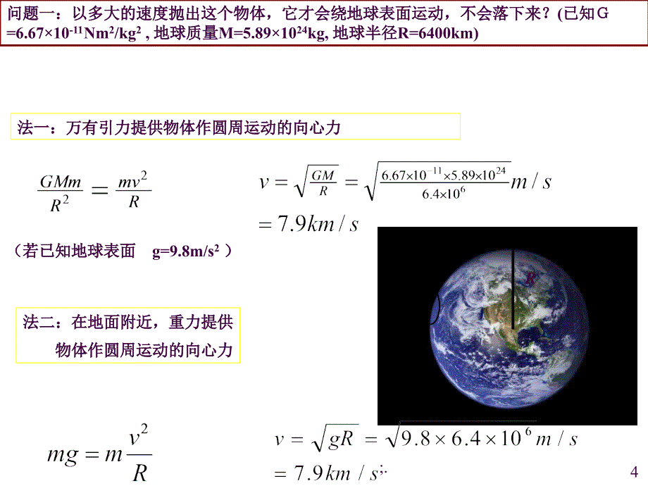 6.5宇宙航行人教版必修2ppt课件_第4页