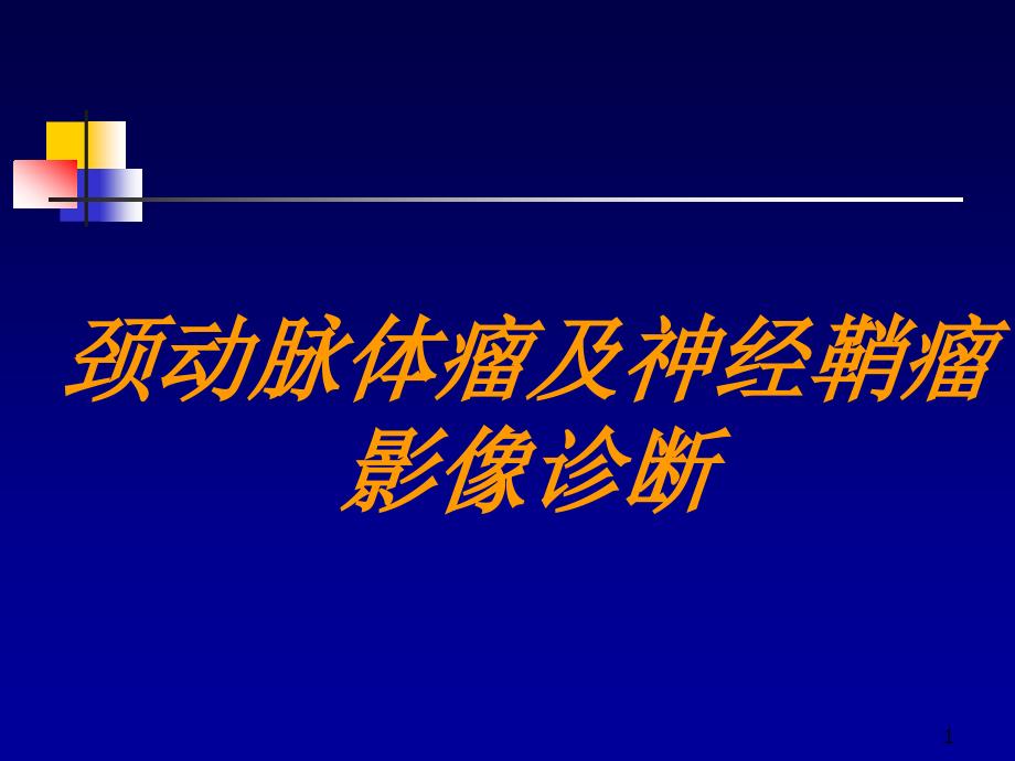 颈动脉体瘤及神经鞘瘤影像诊断PPT演示课件_第1页