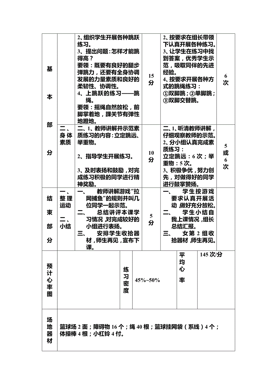 八年级体育课跳跃练习立定跳远第5课时教案_第2页