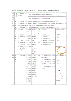 初中八年级体育与健康实践课第31课时立定跳远考核和篮球教案