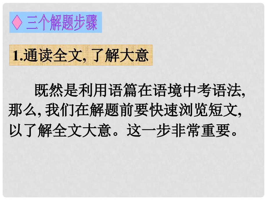 高考英语 专题解析语法填空 解题密招课件_第2页