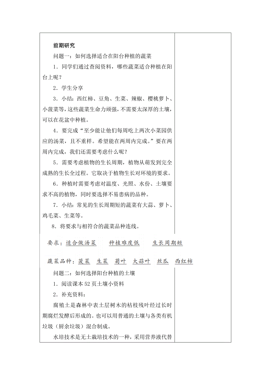 南京新苏教版五年级下册科学STEM学习《立体小菜园》第2课时教案_第2页