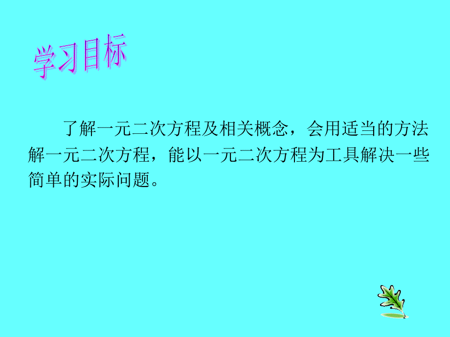 《一元二次方程》复习课第一节)_第3页