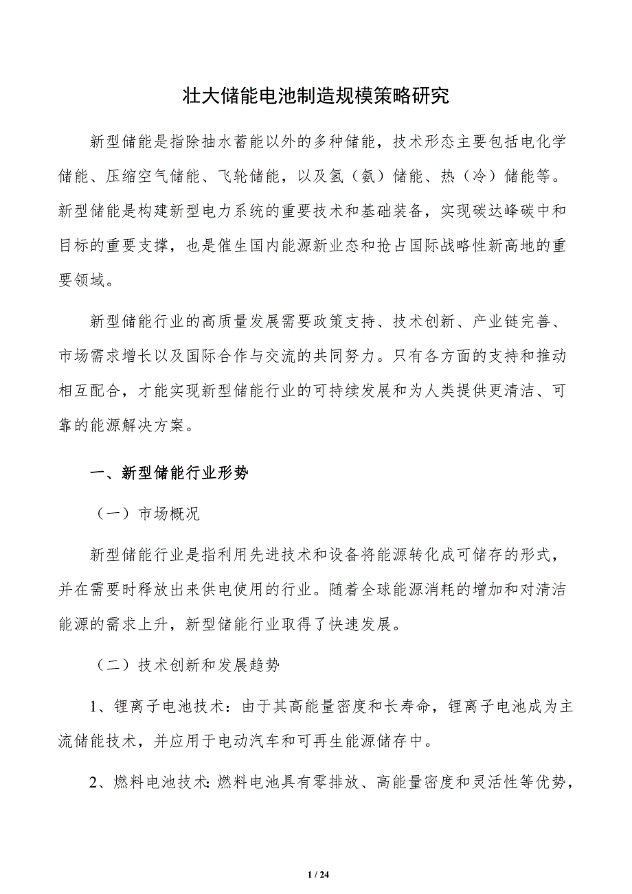 壮大储能电池制造规模策略研究_第1页