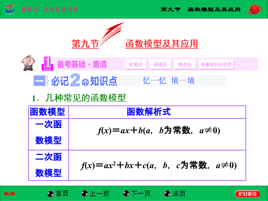第九节函数模型及其应用_第1页