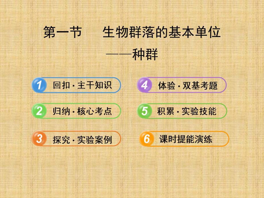 高三生物一轮复习课件：生物群落的基本单位种群苏教版必修3_第1页