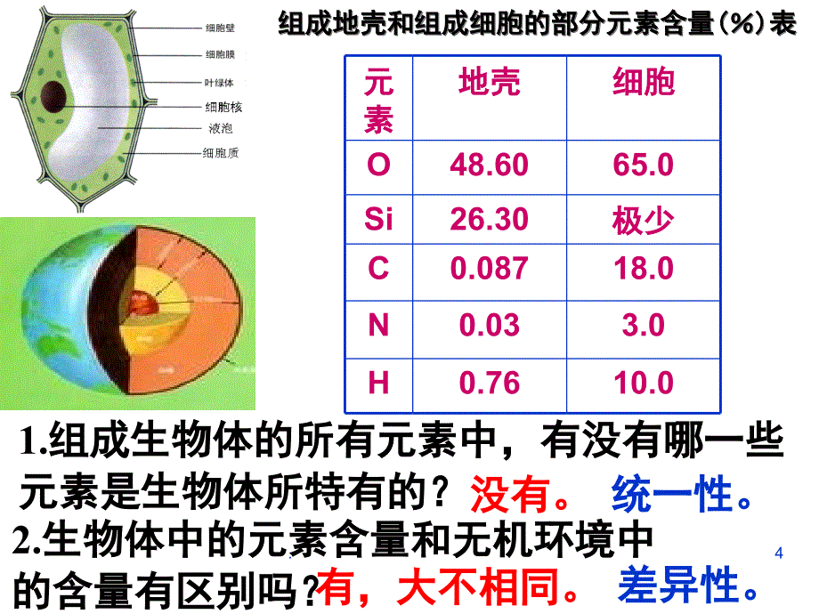 细胞中的元素和化合物PowerPoint演示文稿_第4页