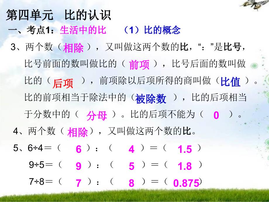 (北师大版)六年级上册数学_第四单元_比的认识_常考题型练习[1]_第3页