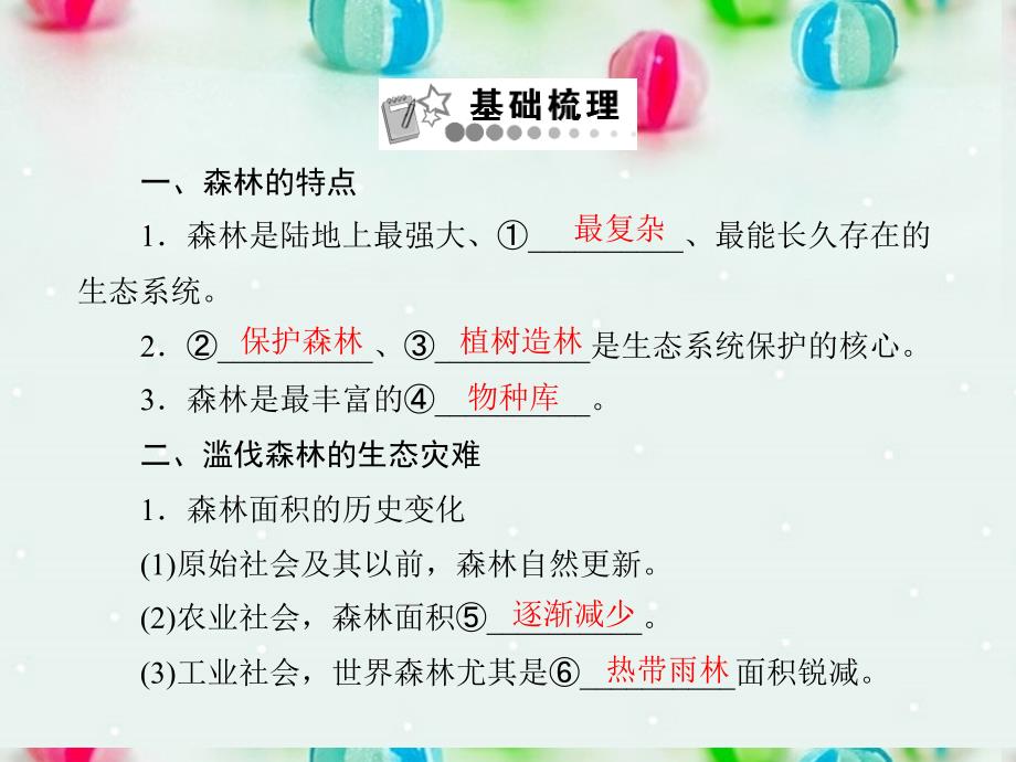 人教版高二年级选修6第四章第一节森林及其保护课件_第4页