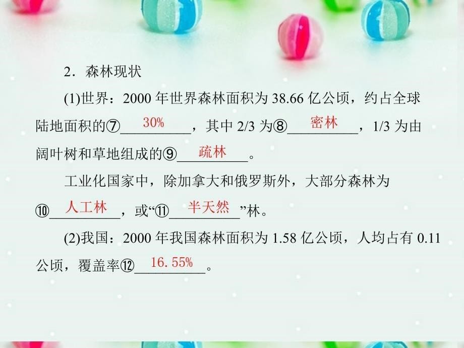 人教版高二年级选修6第四章第一节森林及其保护课件_第5页