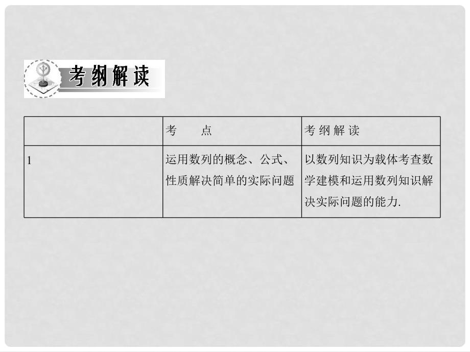 高考数学一轮复习考案 3.5 数列的综合应用课件 文_第2页