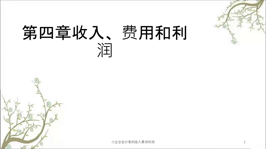 小企业会计准则收入费用利润课件_第1页