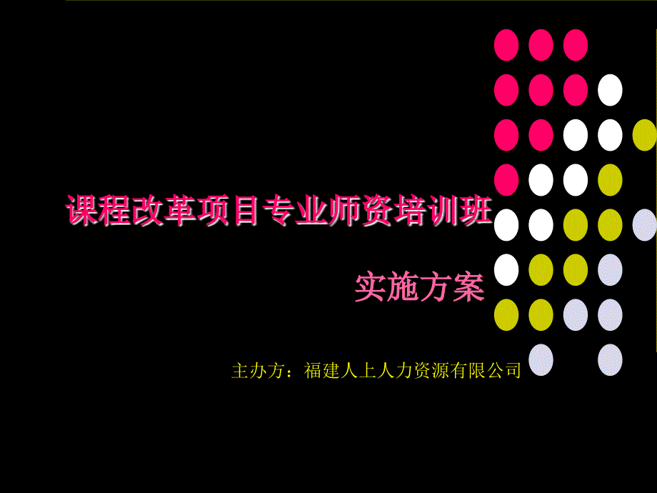 教师培训项目实施方案的制定.ppt_第1页