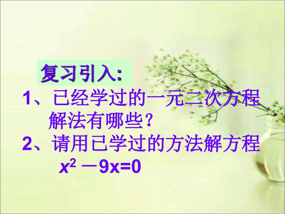 《提公因式法解方程》PPT课件2-九年级上册数学人教版_第1页