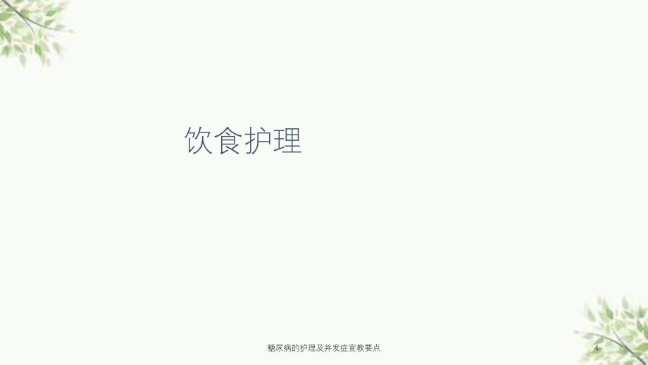 糖尿病的护理及并发症宣教要点课件_第4页