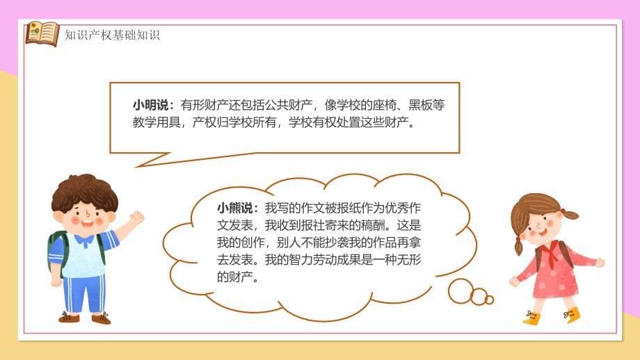 20XX知识产权进校园黑板卡通风小学生知识产权科普讲座PPT课件（带内容）_第5页