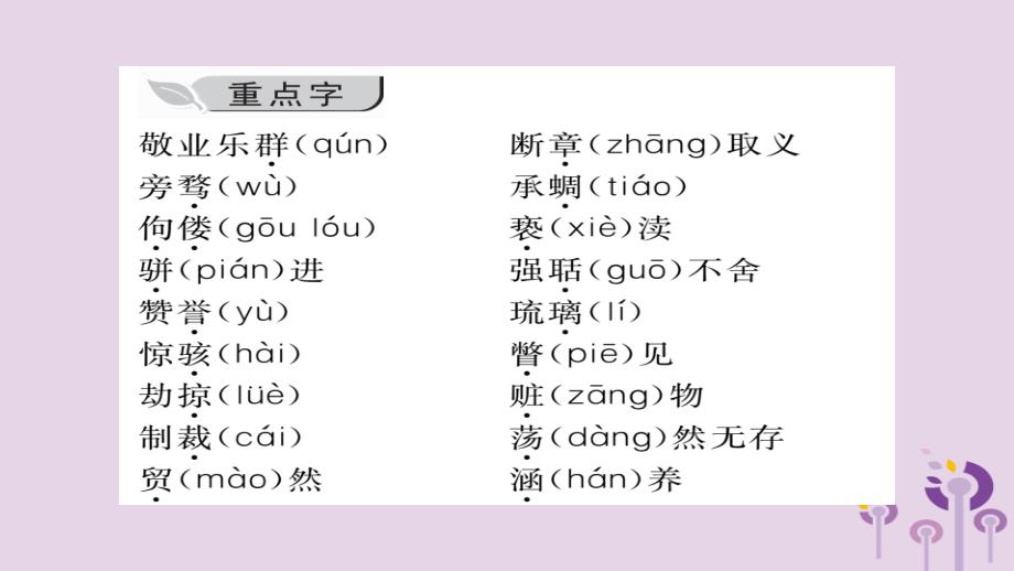 2022年秋九年级语文上册 第二单元知识归纳(习题优质课件 新人教版_第2页