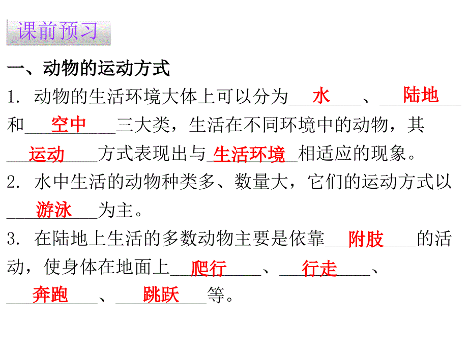 八年级生物上册北师大版课件第15章第1节动物运动的方式_第3页