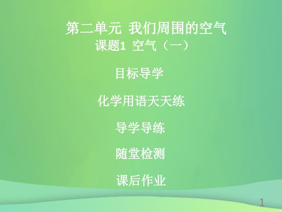 2022-2023学年九年级化学上册《第二单元 我们周围的空气》课题1 空气（1）优质课件 （新版）新人教版_第1页