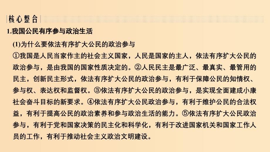 （浙江选考）2020版高考政治一轮复习 政治生活 单元整合 热点聚焦（五）公民的政治生活课件.ppt_第4页