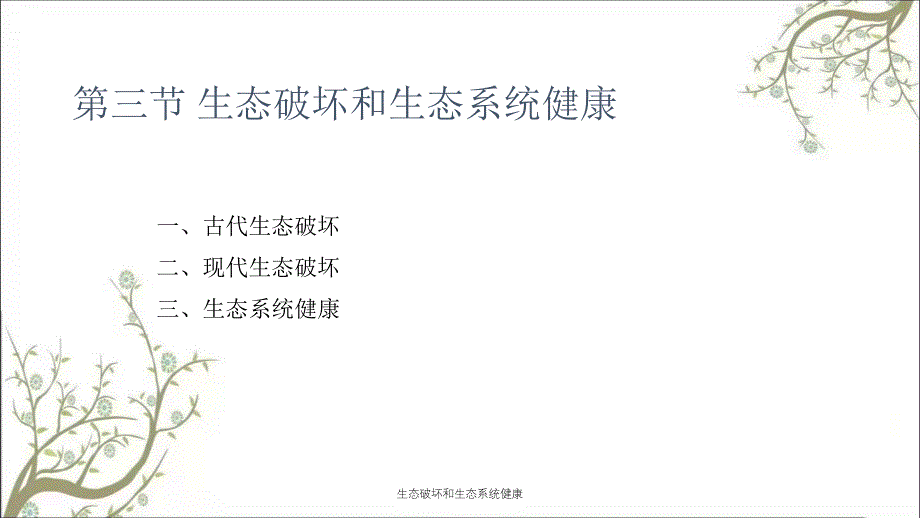 生态破坏和生态系统健康课件_第1页