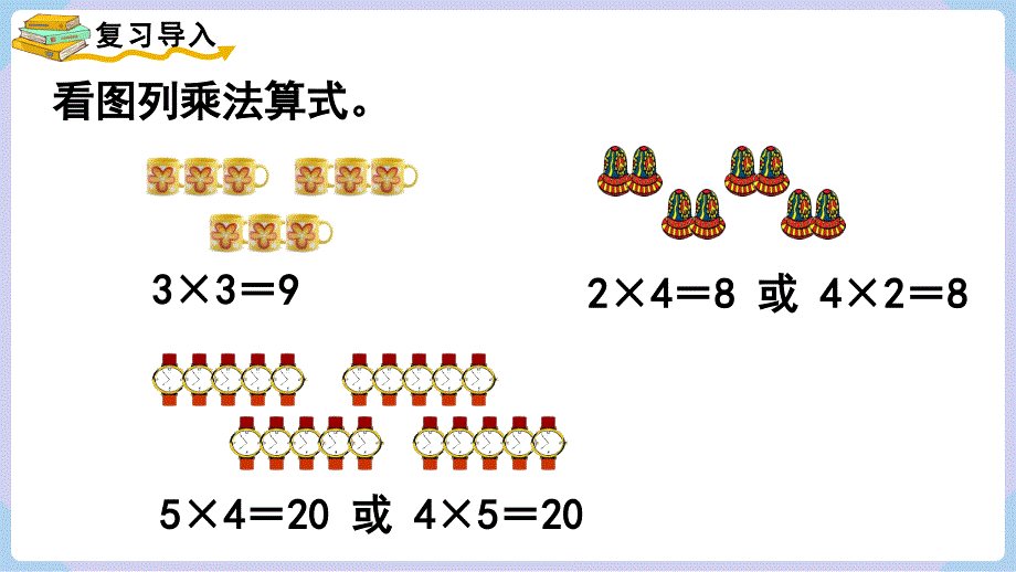 人教版二年级数学上册4-2 乘加乘减 课件_第2页