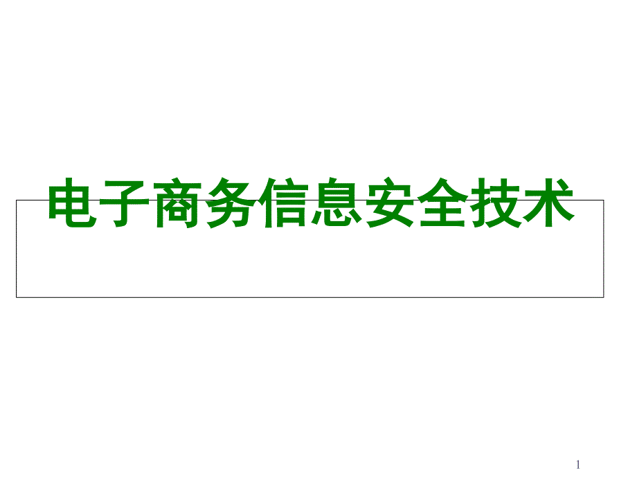 电子商务信息安全技术.课件_第1页