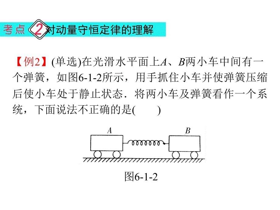 高三物理一轮复习课件(粤教版)：第6章第1节动量、动量守恒定律及其应用_第5页