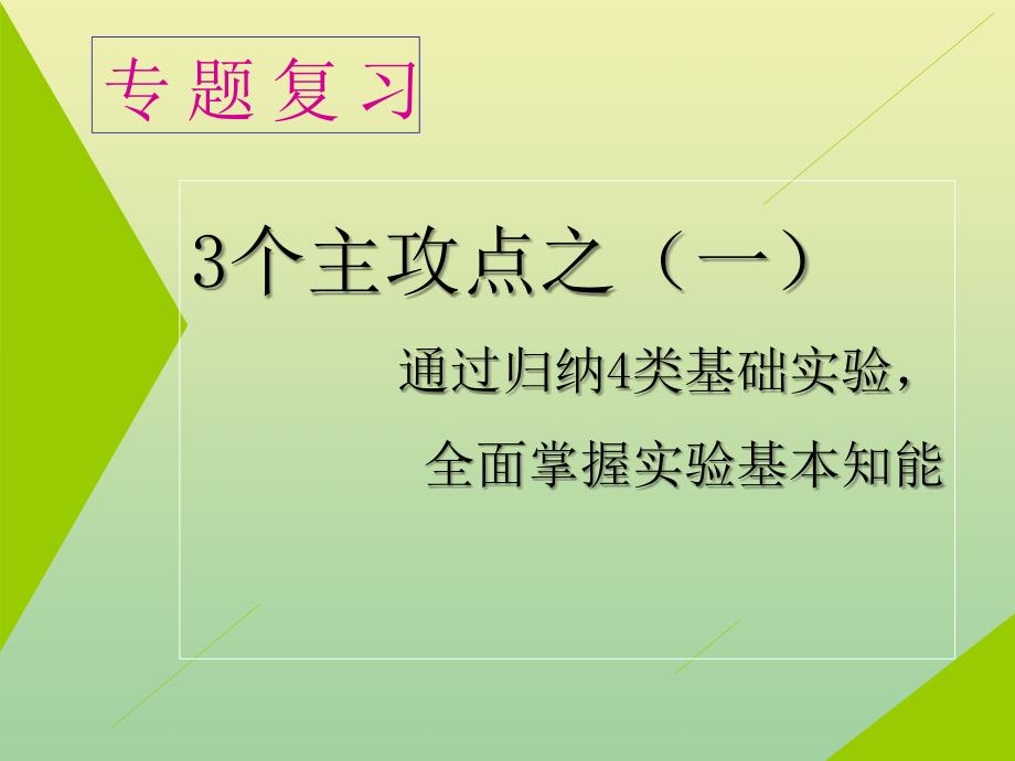 （江苏专用）2020高考生物二轮复习 第一部分 22个常考点专攻 专题六 实验 3个主攻点之（一） 通过归纳4类基础实验全面掌握实验基本知能课件_第1页