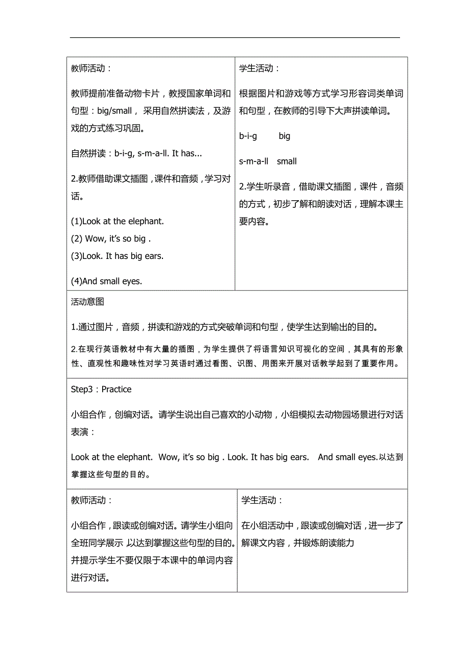 人教案四年级上册英语第六单元教案（全）_第4页