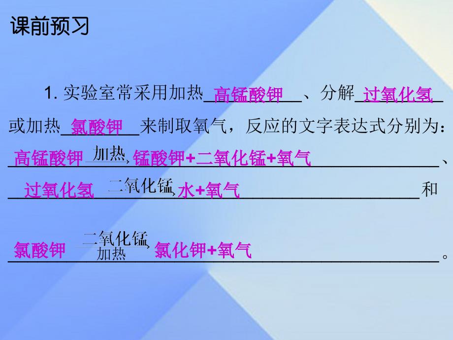 广东学导练2023年秋九年级化学上册 第2单元 我们周围的空气 课题3 制取氧气 课时1 制取氧气的原理课件 （新版）新人教版_第2页