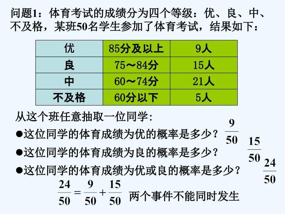 高中数学 3.4-1《互斥事件》课件 苏教版必修3_第5页