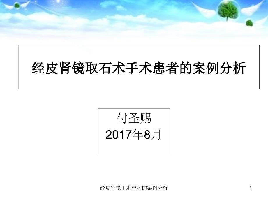 经皮肾镜手术患者的案例分析课件_第1页