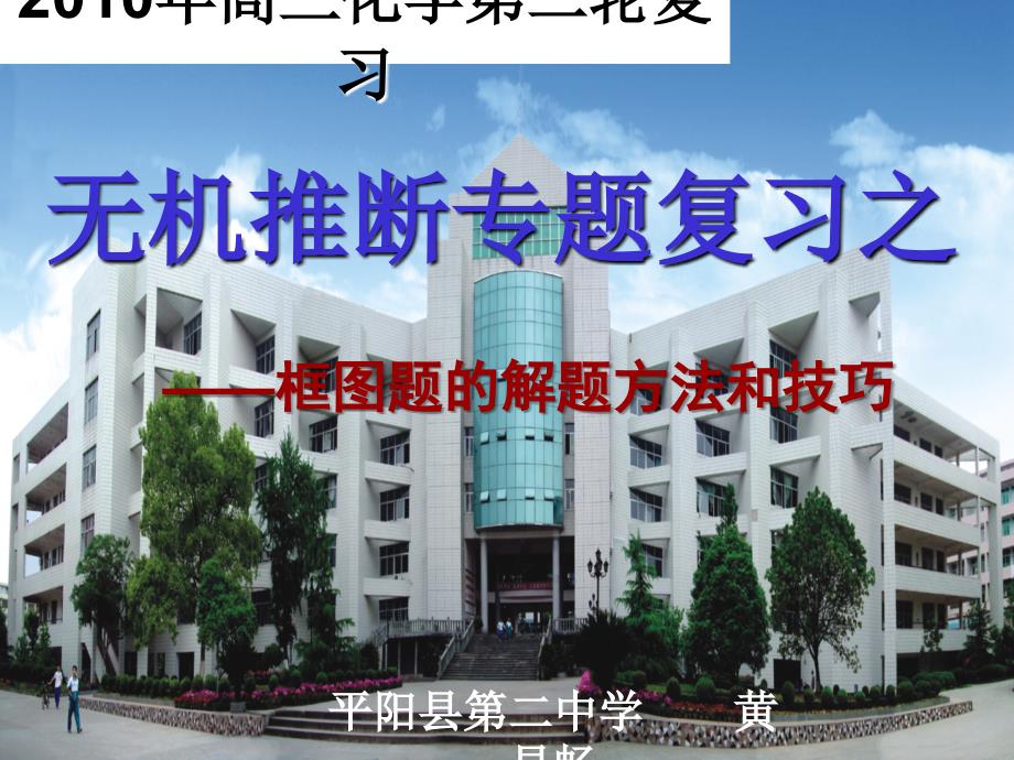 浙江省温州一模高三化学分析会之（化学无机推断）课件_第2页