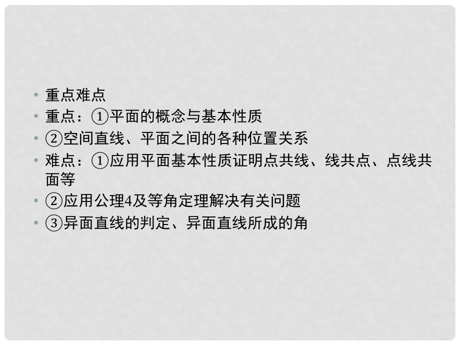 高考数学复习 93 空间点、直线、平面之间的位置关系课件 新人教A版_第4页