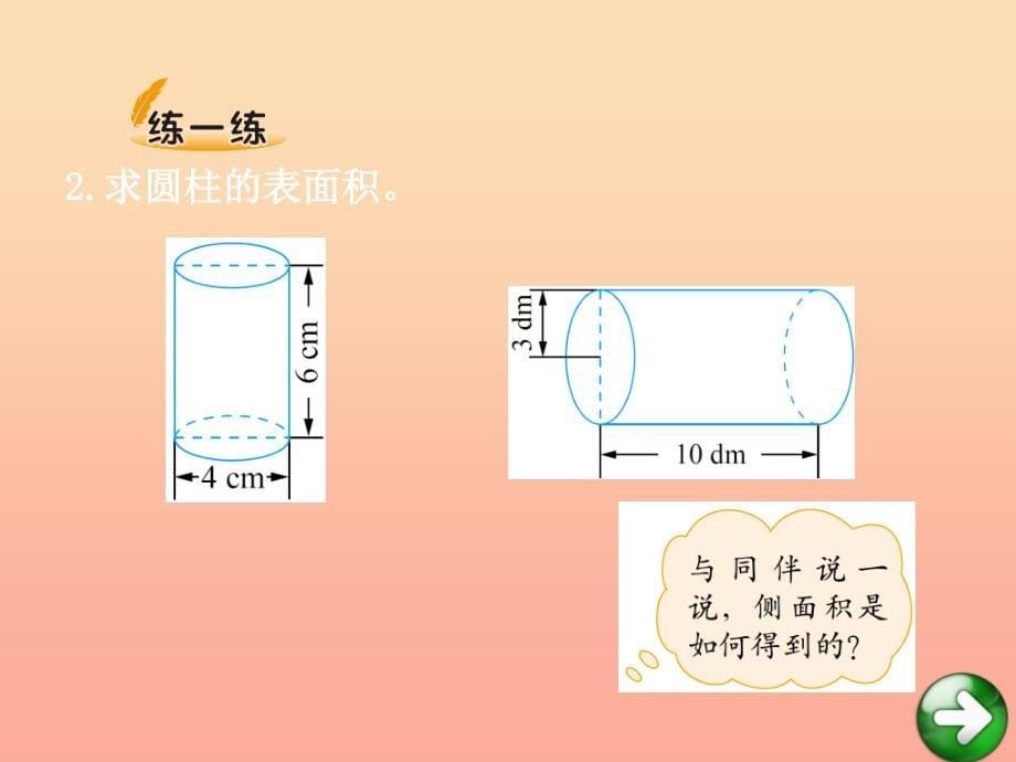 六年级数学下册 1.2《圆柱的表面积》课件2 北师大版_第5页