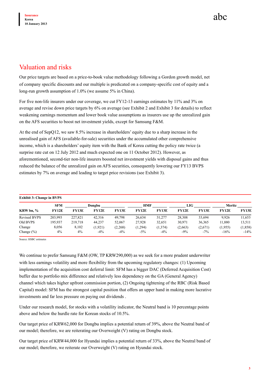 KOREANONLIFEINSURANCE3Q12PREVIEWLOWERINGEXPECTATIONS0113_第3页