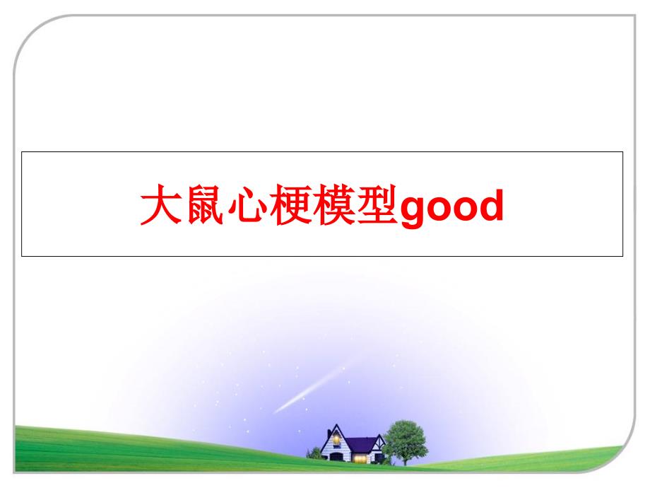 最新大鼠心梗模型goodPPT课件_第1页