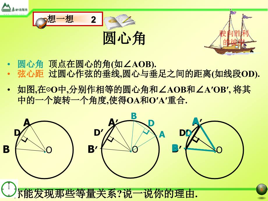 411圆的对称性3圆心角,弧,弦,弦心距之间的关系_第3页