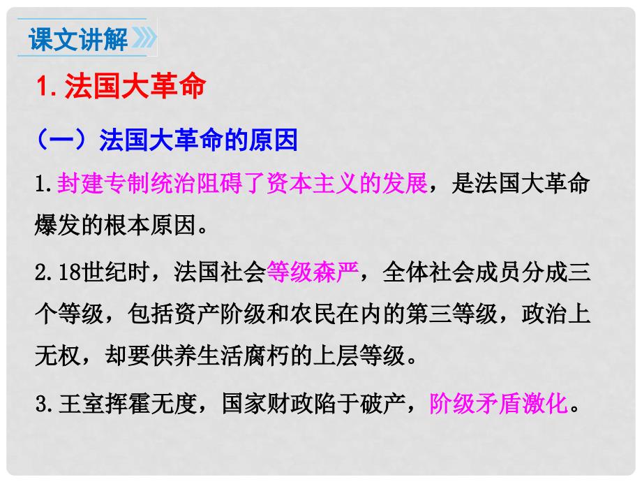 九年级历史上册 第四单元 第13课 法国大革命和拿破仑帝国教学课件 新人教版_第4页