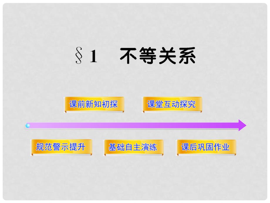 高中数学 3.1 不等关系同步课件 北师大版必修5_第1页