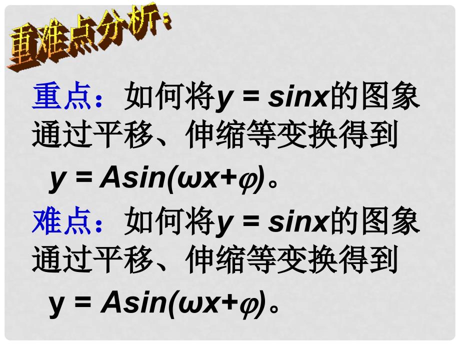 浙江省桐庐分水高级中学高三数学 函数y=Asin(wx+φ)的图象复习课件_第3页