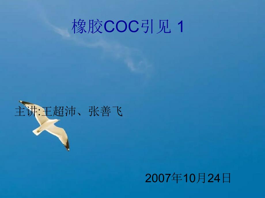 橡胶COC介绍ppt课件_第1页