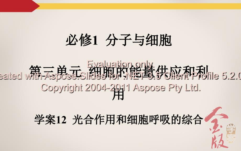 学案12光合作用和细胞呼吸的综合.ppt_第2页