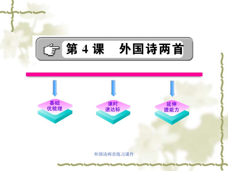 外国诗两首练习课件_第1页