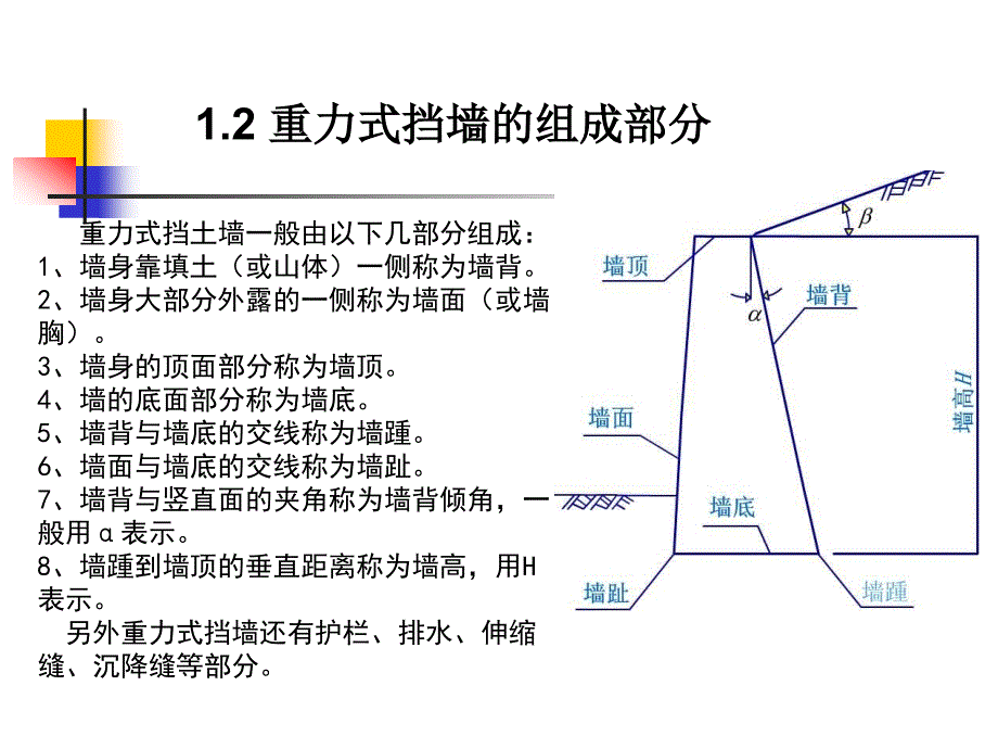 重力式挡土墙计算与设计讲义PPT(42页)_详细_第3页