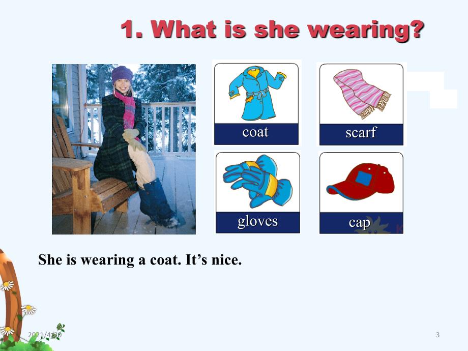 四年级上册英语课件-Lesson 3 Coat and Scarf｜冀教版（三起） (共25张PPT)_第3页