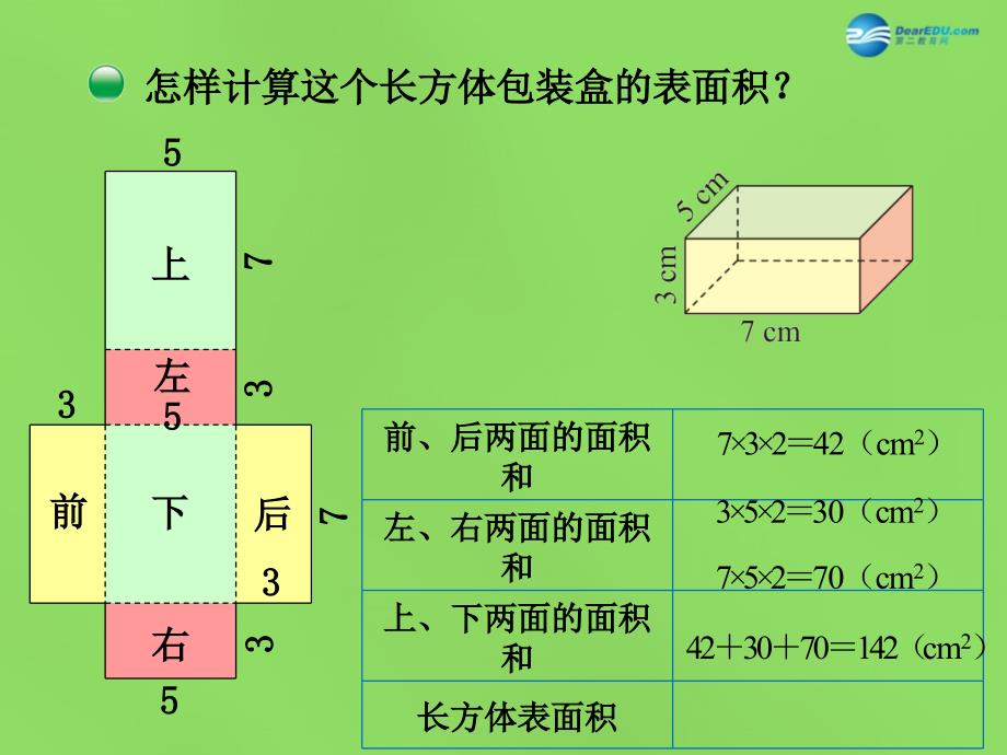 五年级数学下册长方体的表面积课件1北师大版_第3页