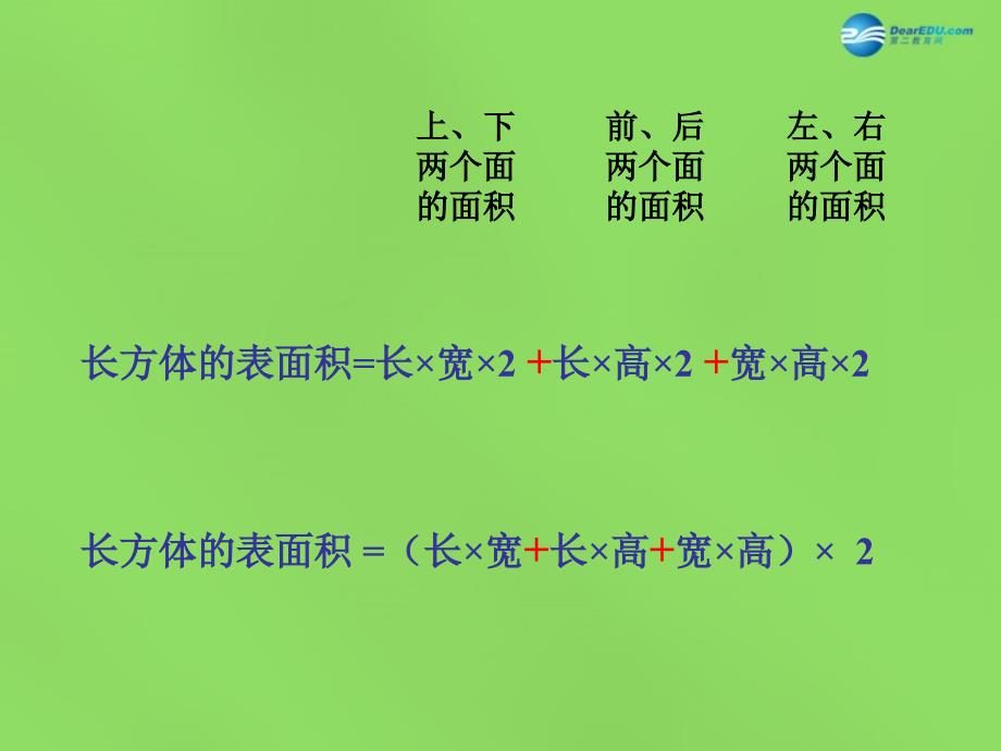 五年级数学下册长方体的表面积课件1北师大版_第4页