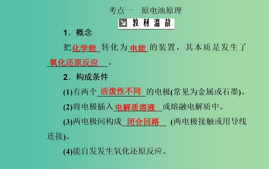 2020年高考化学一轮复习第6章第2节原电池化学电源课件.ppt_第3页